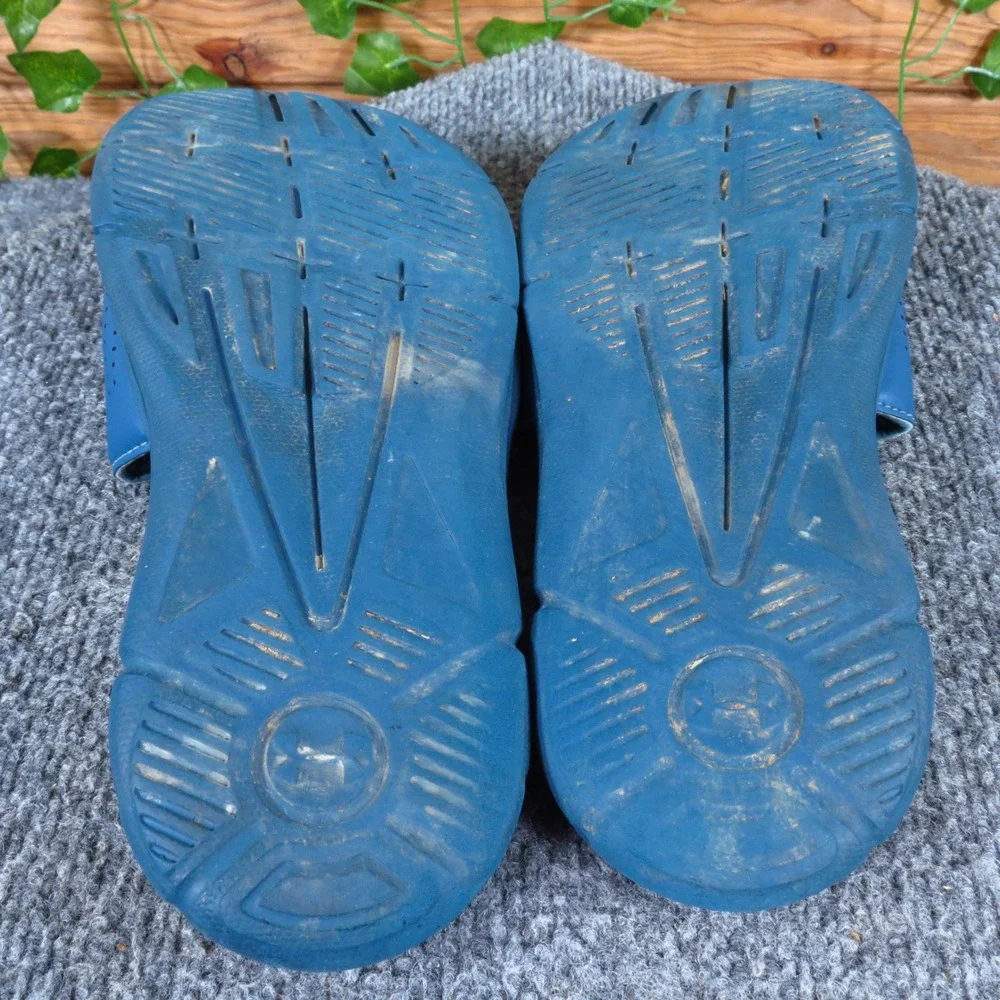 Under Armour Ignite Fleet V Boys Slide Sandals Size 5Y Athletic Sports Blue‎